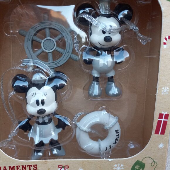 Disney Store Sketchbook Minis Mickey & Minnie Holiday Ornaments - Picture 3 of 9